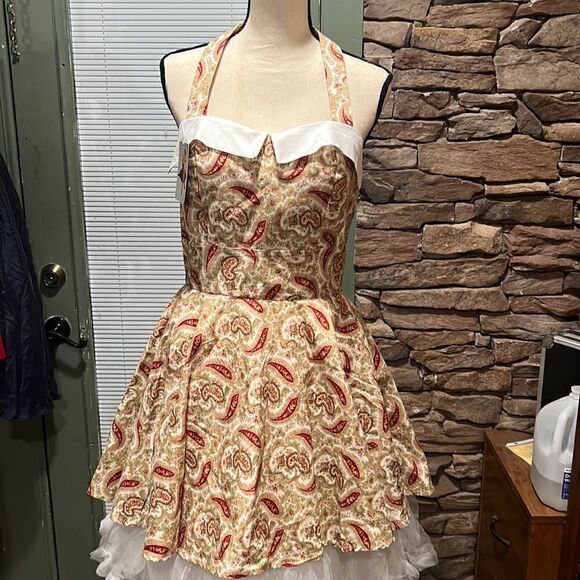 125. Handmade Vintage 50’s Pinup style Apron choose your color - Picture 1 of 7